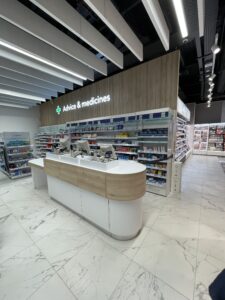Internal store shot of Boots pharmacy